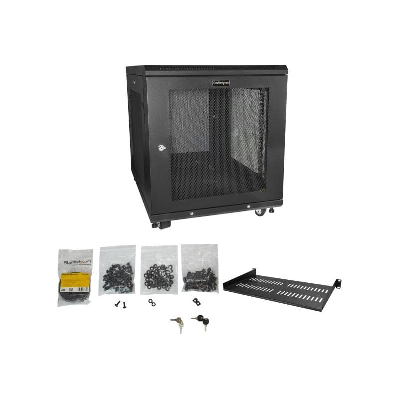 STARTECH.COM Server Rack Schrank - 78cm tiefes Gehäuse - 12 HE - Netzwerk Server Schrank - Datenschr