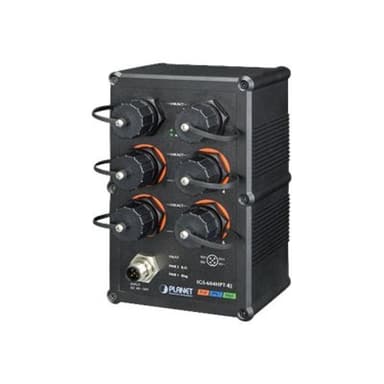 PLANET TECHNOLOGY PLANET Industrial IP67 Rated 4-Port 10/100/1000T 802.3at