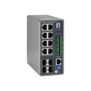 LEVEL ONE LEVELONE Industrial Switch 12-Port L3 Lite Gigabit PoE 240W