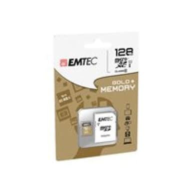 EMTEC MicroSD Card 128GB SDXC CL.10 Gold +