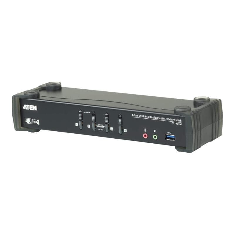 ATEN CS1924M KVMP-Switch 4-fach, DisplayPort mit MST, USB 3.0, 4K