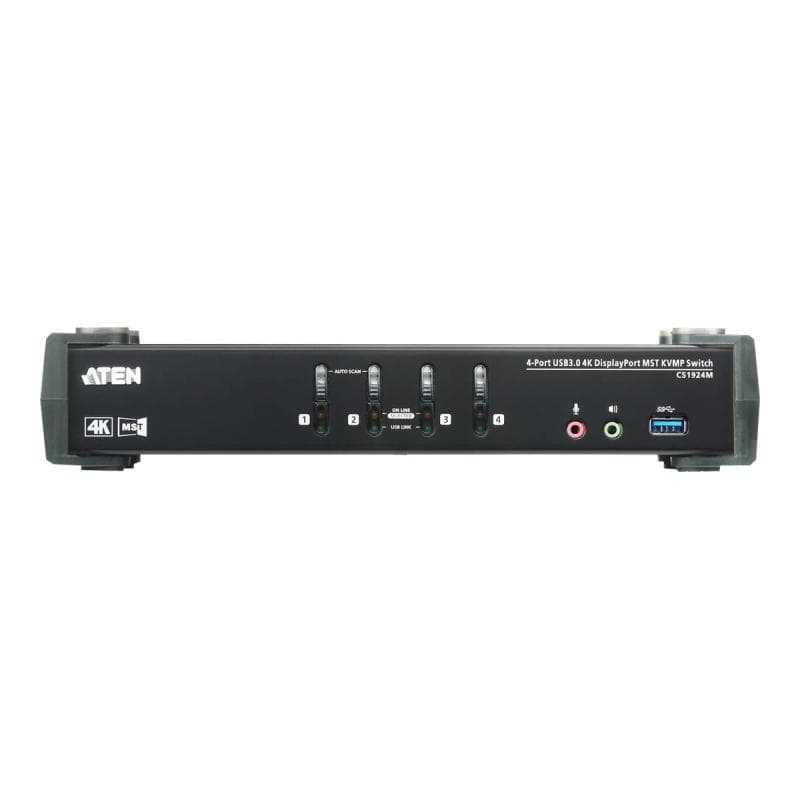 ATEN CS1924M KVMP-Switch 4-fach, DisplayPort mit MST, USB 3.0, 4K