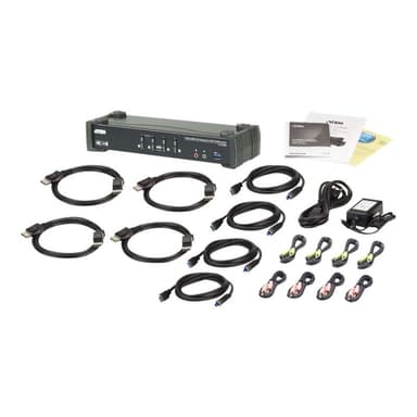 ATEN CS1924M KVMP-Switch 4-fach, DisplayPort mit MST, USB 3.0, 4K