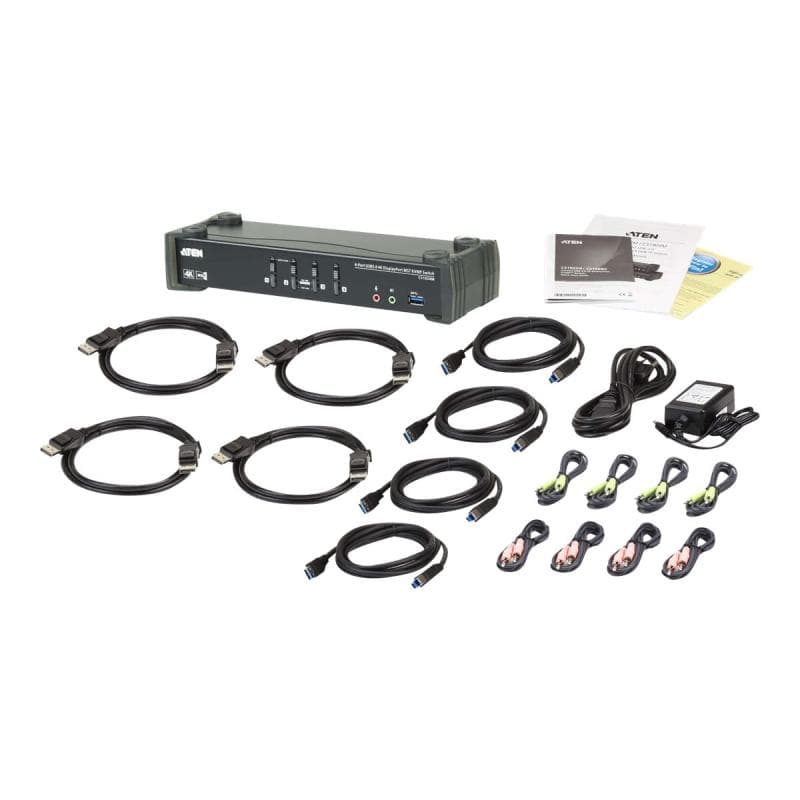 ATEN CS1924M KVMP-Switch 4-fach, DisplayPort mit MST, USB 3.0, 4K