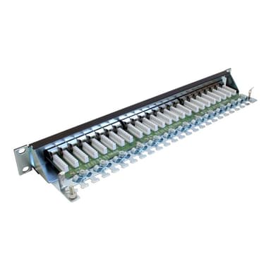 INLINE Patchfeld Cat.6, 24-fach, 19″, schwarz