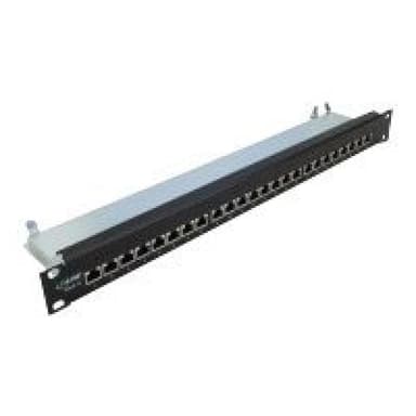 INLINE Patchfeld Cat.6, 24-fach, 19″, schwarz