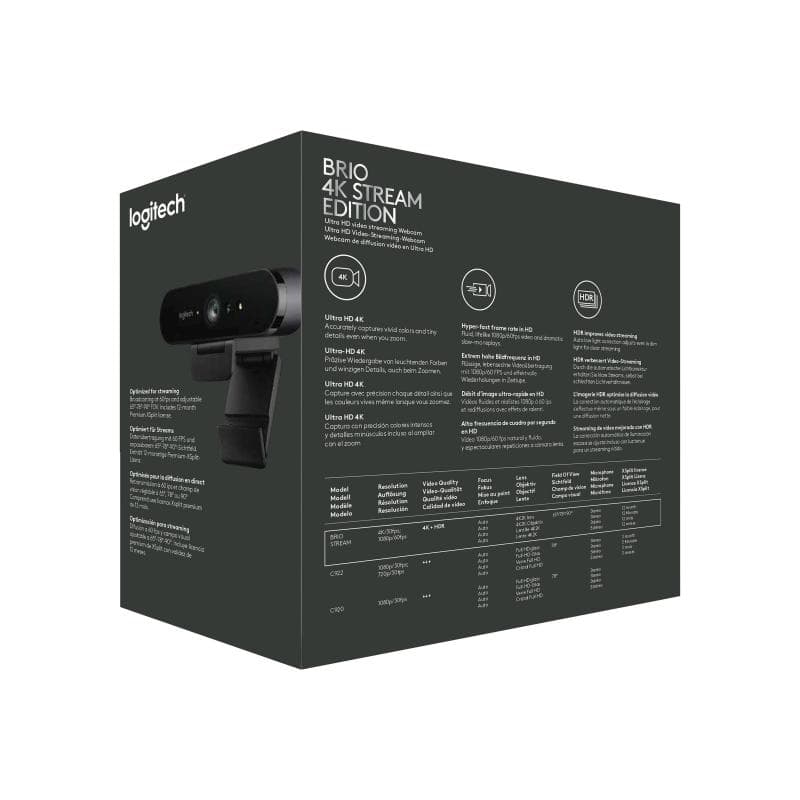 LOGITECH BRIO 4K STREAM EDITION - EMEA