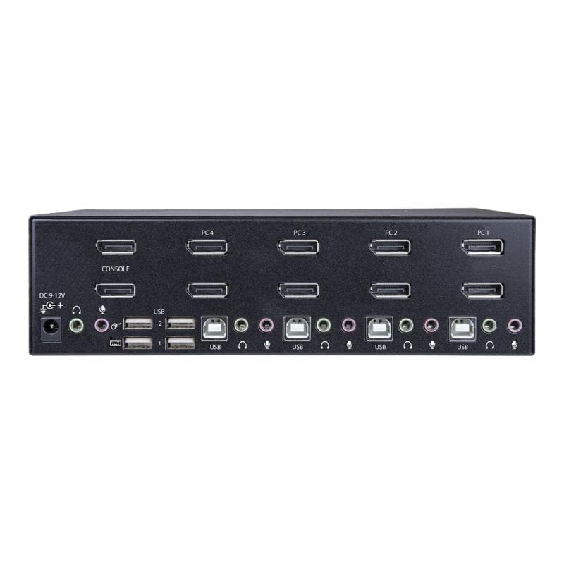 STARTECH.COM 4 Port Dual DisplayPort KVM Switch - DisplayPort 1.2 KVM - 4K 60Hz - DisplayPort Switch