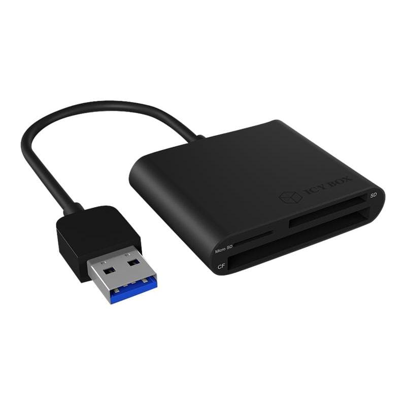 RAIDSONIC ICY BOX IB-CR301-U3 USB 3.0 externer Multi-Kartenleser mit bis zu 5 Gbits 1x CF 1x SD 1x m
