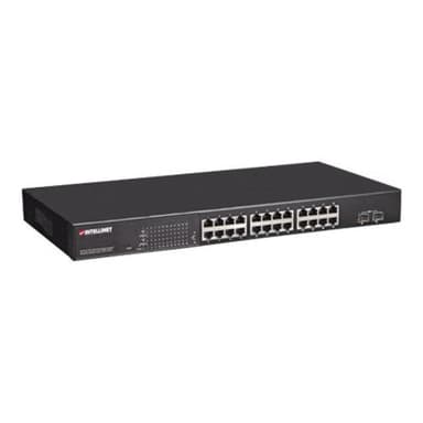 INTELLINET 24-Port Gigabit PoE+ 560559 Web-Managed Switch mit 2 SFP-Ports 240W