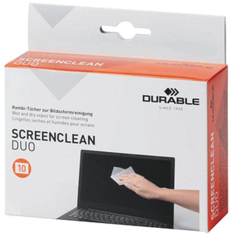 DURABLE Bildschirm-Reinigungstücher SCREENCLEAN DUO (5721-02)