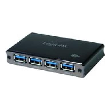 LOGILINK USB 3.0 HUB 4-port, Aluminium mit Überstromschutz