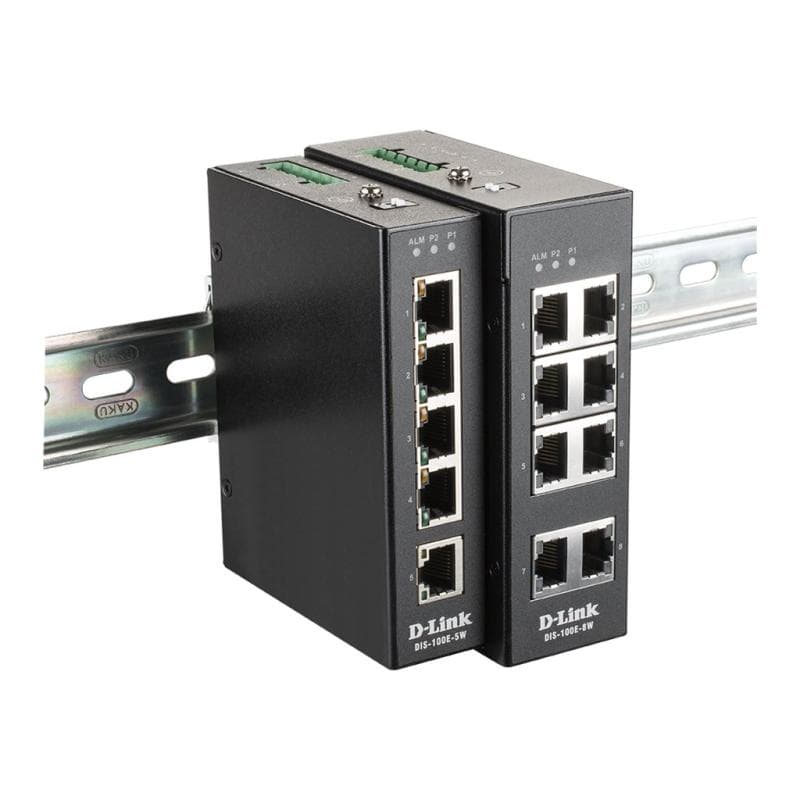 D-LINK 5-Port Unmanaged Layer2 Fast Ethernet Industrial Switch