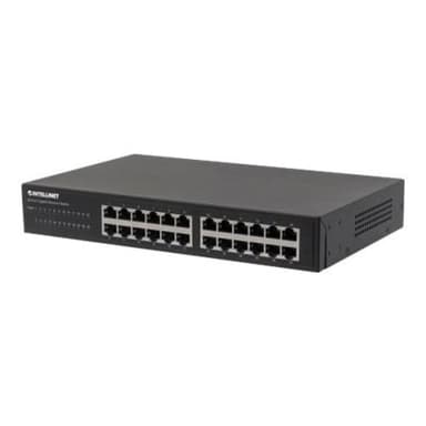 INTELLINET 24-Port Gigabit Switch Desktop & 19″Rackmount Met