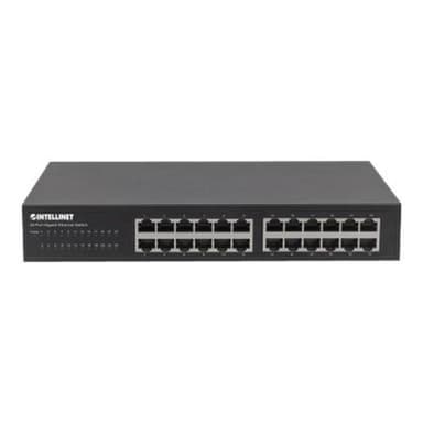 INTELLINET 24-Port Gigabit Switch Desktop & 19″Rackmount Met