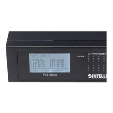 INTELLINET PoE+ Switch 24-Port Gigabit mit 2 SFP-Ports 370W