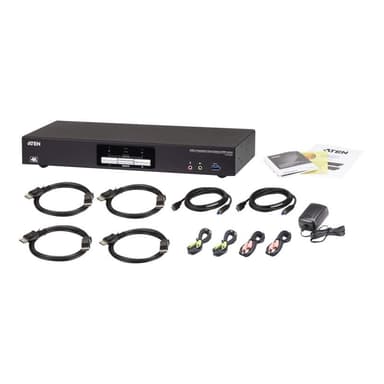 ATEN CS1942DP KVMP-Switch 2-fach, DisplayPort für 2 Displays 4K, USB 3.0, Audio
