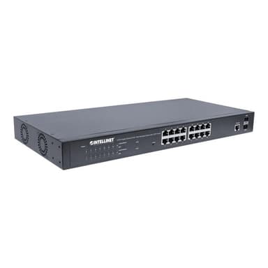 INTELLINET 561198 Netzwerk Switch RJ45/SFP 16 Port PoE-Funktion