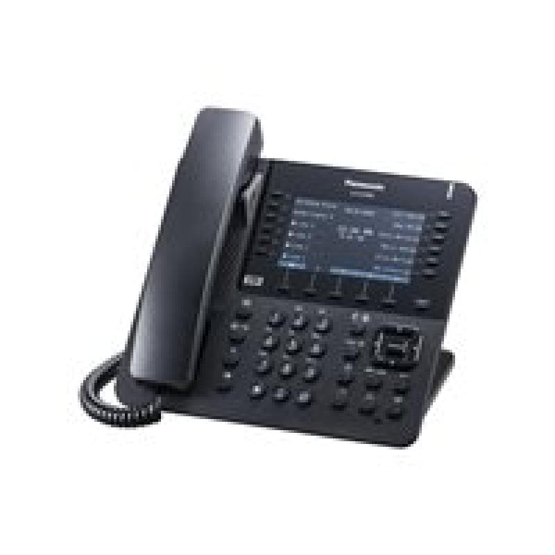 PANASONIC KX-NT680NE-B IP-Systemtelefon schwarz TFT LCD Farbdisplay 12 x 4 flex. Funktionst. Bluetoo