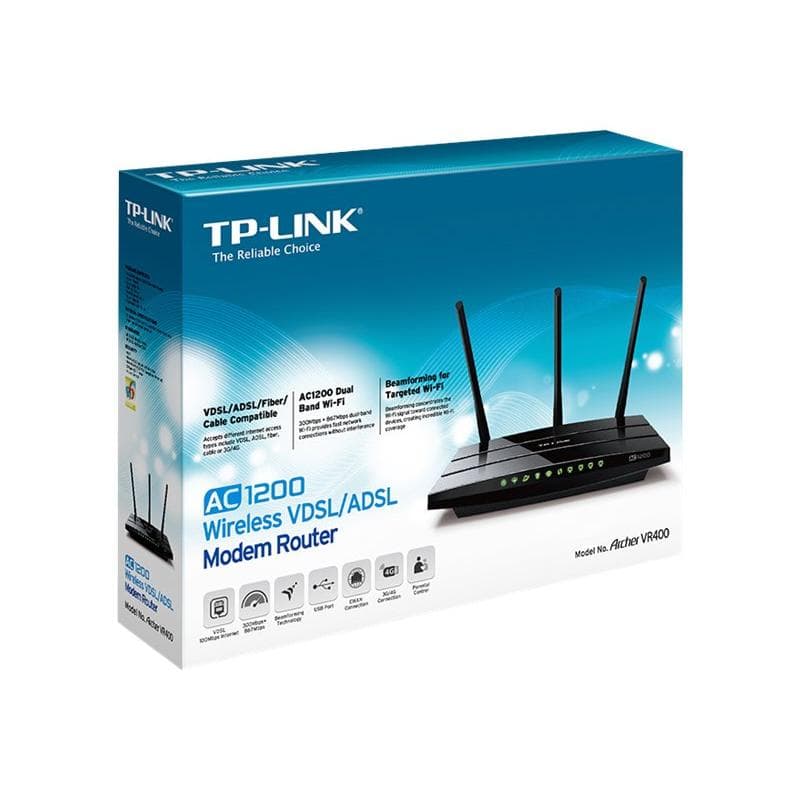 TP-LINK AC1200 Wi-Fi VDSL/ADSL Modem Gigabit Router