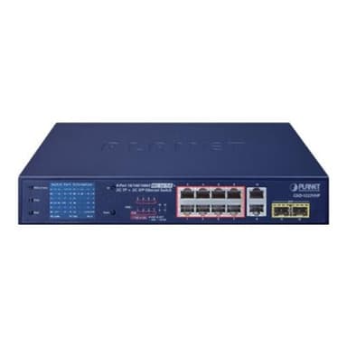 PLANET TECHNOLOGY Planet GSD-1222VHP 8-Port 10/100/1000T 802.3at PoE + 2-Port