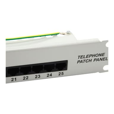 EQUIP Patchpanel 25x Cat3 19″ 1HE ISDN hellgrau