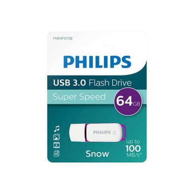 PHILIPS USB-Stick 64GB 3.0 USB Drive Snow super fast purple
