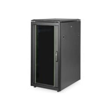 DIGITUS 22HE Unique Netzwerkschrank 600x800 mm Glastür Schwarz