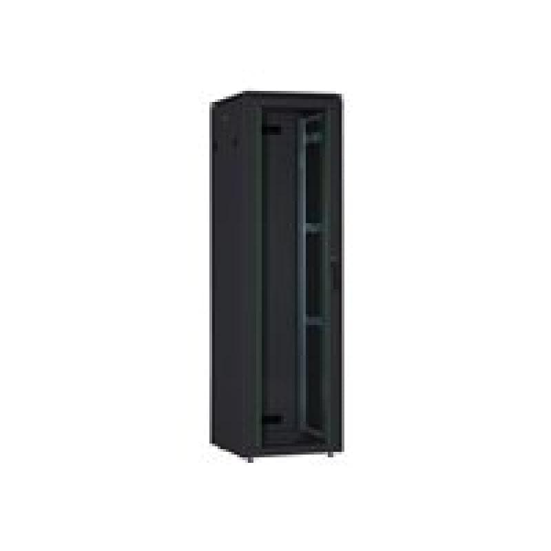 DIGITUS 22HE Unique Netzwerkschrank 600x800 mm Glastür Schwarz