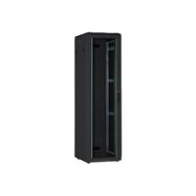 DIGITUS 22HE Unique Netzwerkschrank 600x600 mm Glastür Schwarz