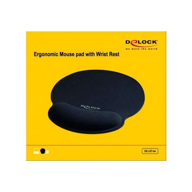 DELOCK Ergonomisches Mauspad mit Gel Handballenauflage (12559)