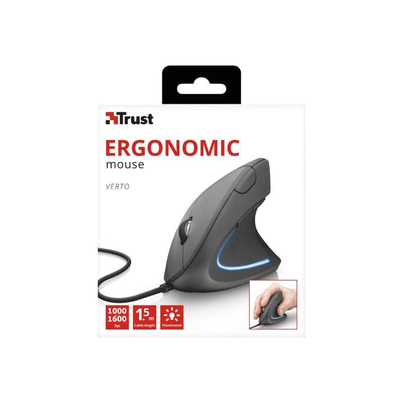 TRUST Verto USB Optisch 1600DPI rechts Schwarz Maus (22885)