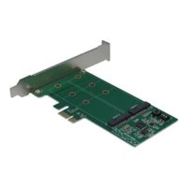 INTERTECH INTER-TECH KCSSD4 - PCIe Karte fuer zwei M.2 SATA Festplatten/ Raid 0,1 und JBOD, SATA III