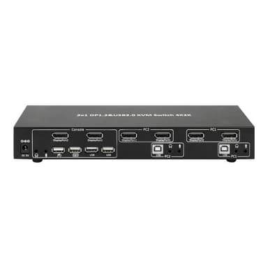 TECHLY KVM Switch, 2 Port, Display Port 1.2