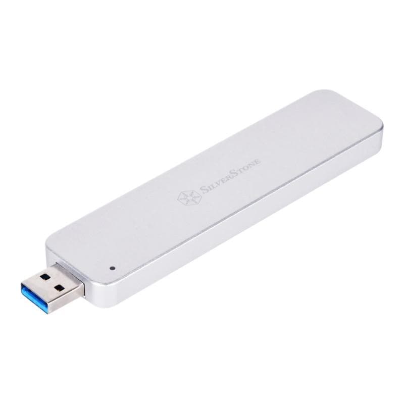 SILVERSTONE Mobile Series MS09 - Speichergehäuse - M.2 Card - USB 3,1 (Gen 2) - Silber (SST-MS09S)