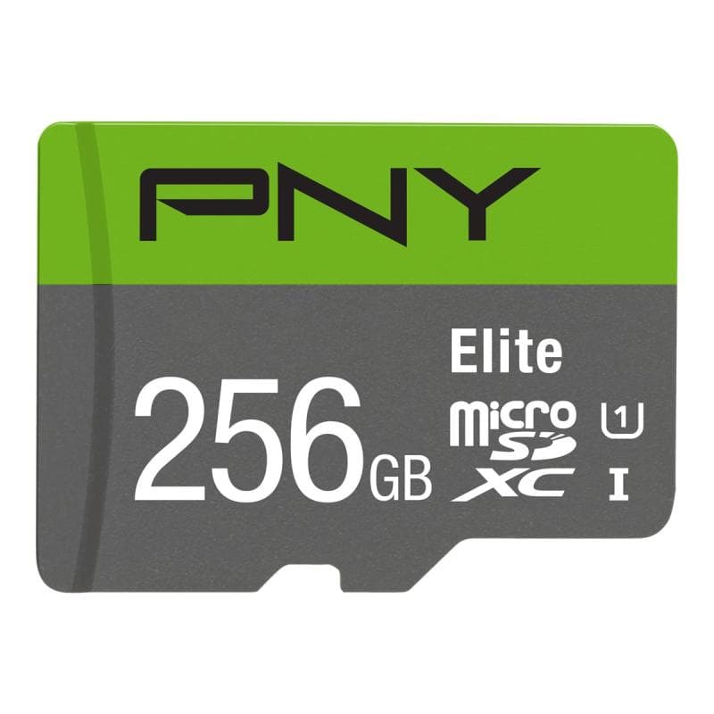 PNY Micro SD Card Elite 256 GB XC Class 10 UHSI U1 A1 V10 SD adapter