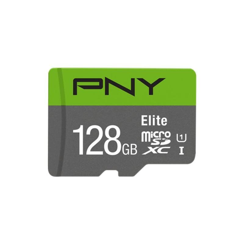 PNY Micro SD Card Elite 128 GB XC Class 10 UHSI U1 A1 V10 SD adapter