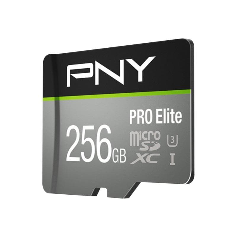 PNY MICRO-SD Card PRO ELITE 256GB Class 10 XC UHS I U3 A1 V30 SD adapter