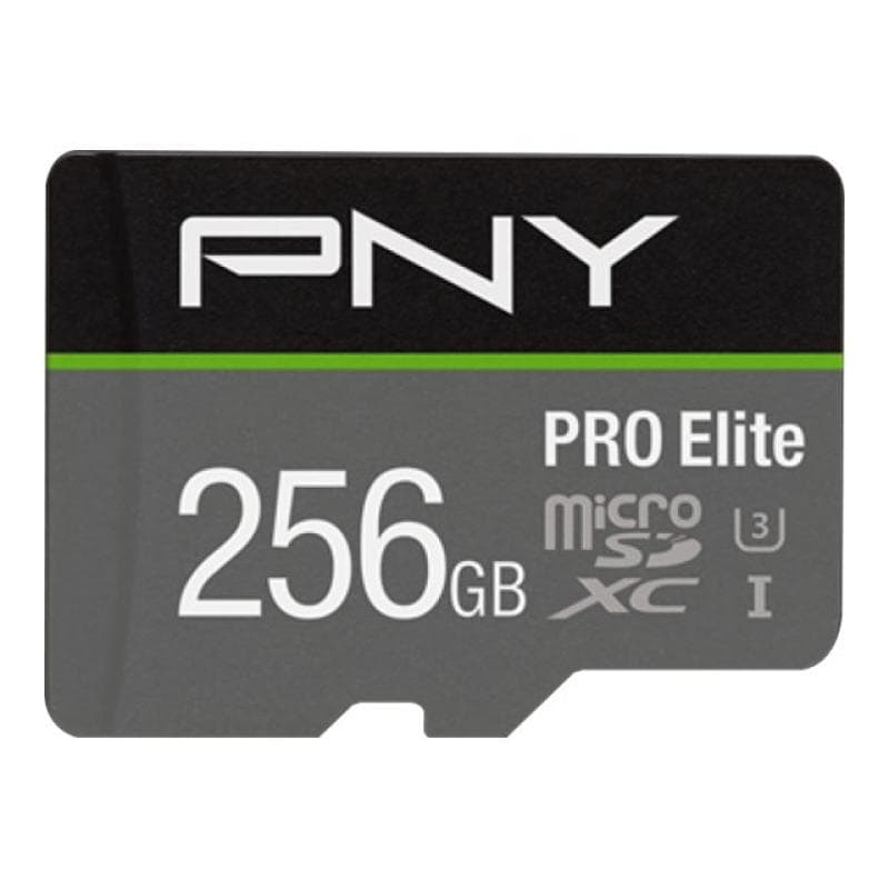 PNY MICRO-SD Card PRO ELITE 256GB Class 10 XC UHS I U3 A1 V30 SD adapter
