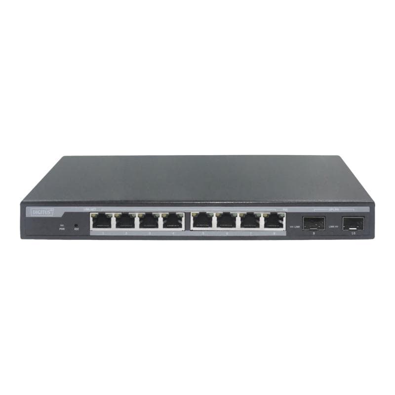 DIGITUS L2 managed 8-Port Gigabit PoE-Switch + 2 SFP