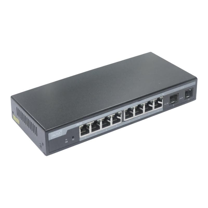 DIGITUS L2 managed 8-Port Gigabit PoE-Switch + 2 SFP