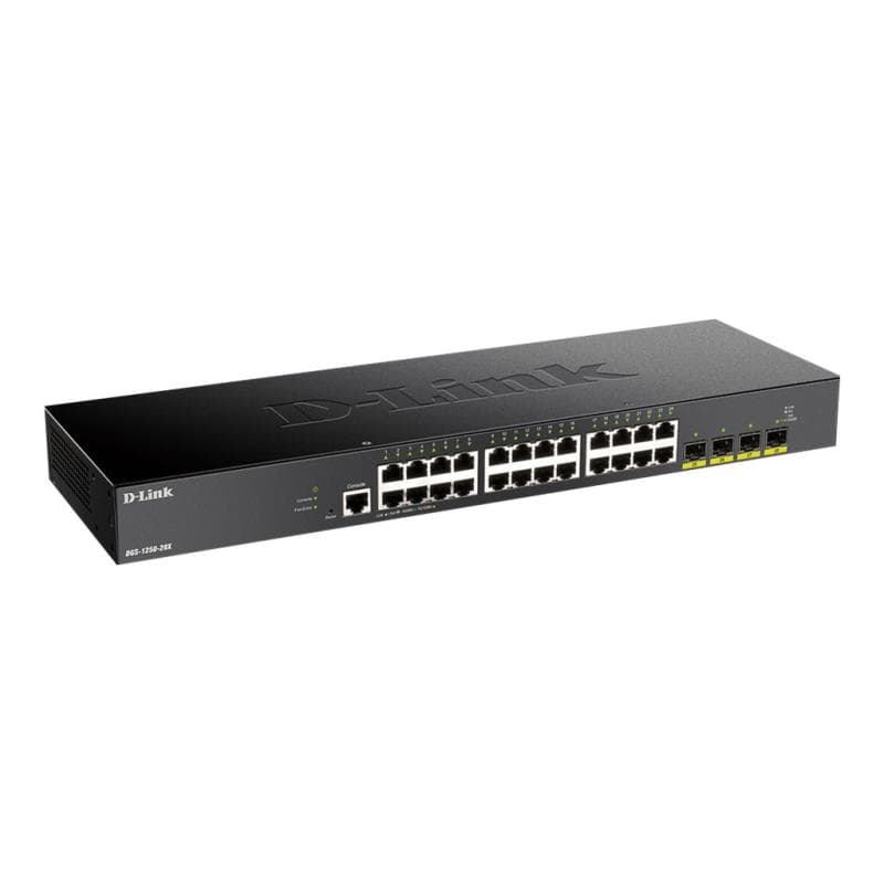 D-LINK Switch / Smart Switch 28-Port Smart Managed Gigabit Stack Switch, dlink green 3.0, 24x 10/100