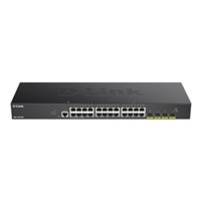 D-LINK Switch / Smart Switch 28-Port Smart Managed Gigabit Stack Switch, dlink green 3.0, 24x 10/100