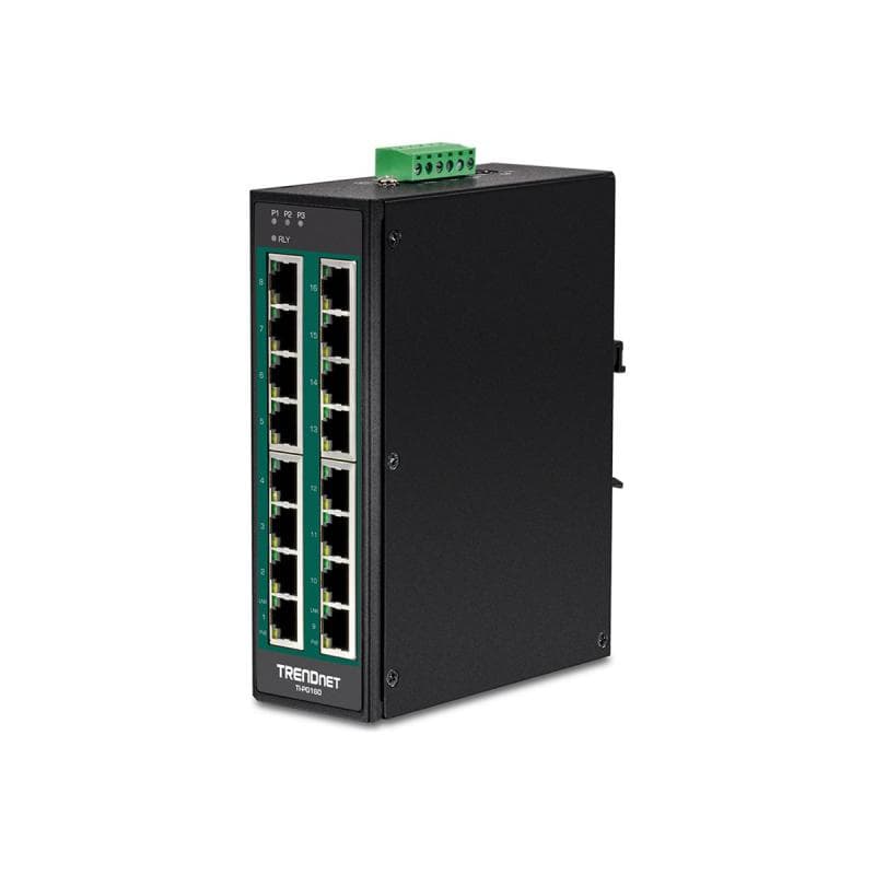 TRENDNET 16-PORT HARD.IND.GB POE+ SWITC