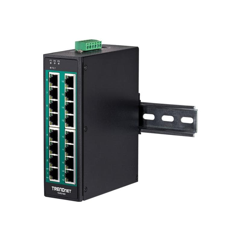 TRENDNET 16-PORT HARD.IND.GB POE+ SWITC