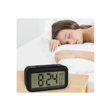 TFA-DOSTMANN TFA 60.2018.01 Quarz Wecker Schwarz Alarmzeiten 1
