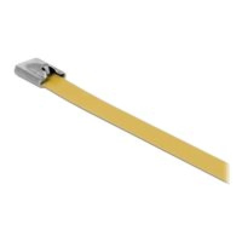 DELOCK Edelstahlkabelbinder L 200 x B 7,9 mm gelb 10 Stück