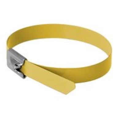 DELOCK Edelstahlkabelbinder L 400 x B 7,9 mm gelb 10 Stück