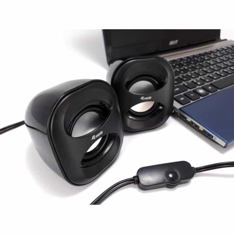 EQUIP Mini USB Lautsprecher f. Notebook u. PC, schwarz EQUIP Mini USB Lautsprecher f. Notebook u. PC, schwarz
