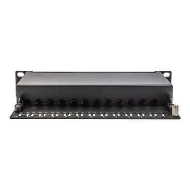 DIGITUS Cat.6A Patch Panel, geschirmt, 12-Port, 10″,schwarz